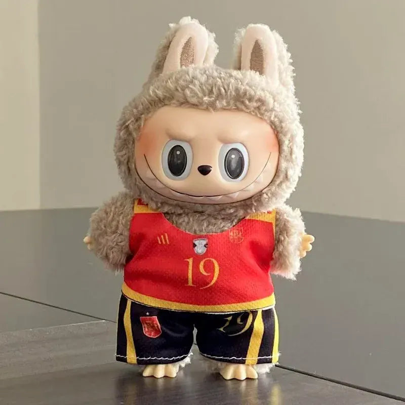 Labubu Basketball Jersey Set - 17cm Plush Vinyl Doll Sports Uniform, Outfit Changeable for Generation 1-3, Gift Ready Labubu Basketball Jersey Set - 17cm Plush Vinyl Doll Sports Uniform, Outfit Changeable for Generation 1-3, Gift Ready