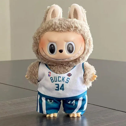 Labubu Basketball Jersey Set - 17cm Plush Vinyl Doll Sports Uniform, Outfit Changeable for Generation 1-3, Gift Ready Labubu Basketball Jersey Set - 17cm Plush Vinyl Doll Sports Uniform, Outfit Changeable for Generation 1-3, Gift Ready