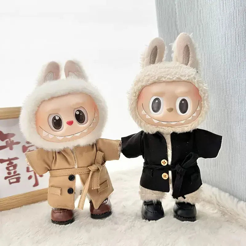 Labubu clothes and accessories, suitable for V1, V12, V3, V4 Labubu autumn trench coat series sets, gifts no doll Labubu clothes and accessories, suitable for V1, V12, V3, V4 Labubu autumn trench coat series sets, gifts no doll