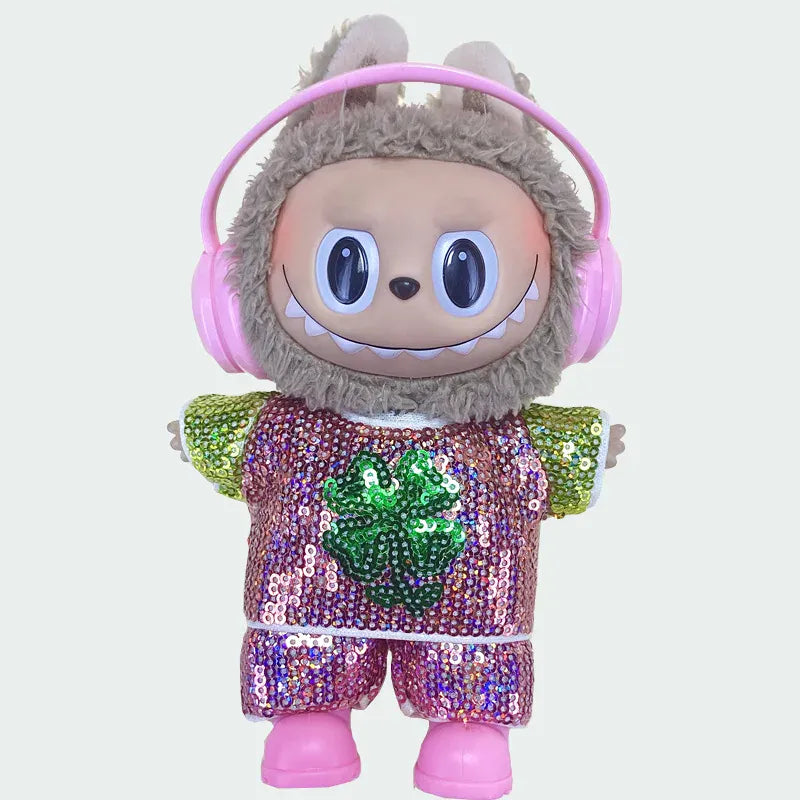LABUBU clothes Handmade sequined outfit, two-piece jacket and trousers LABUBU accessories Headphones Shoes accessories (no dolls LABUBU clothes Handmade sequined outfit, two-piece jacket and trousers LABUBU accessories Headphones Shoes accessories (no dolls