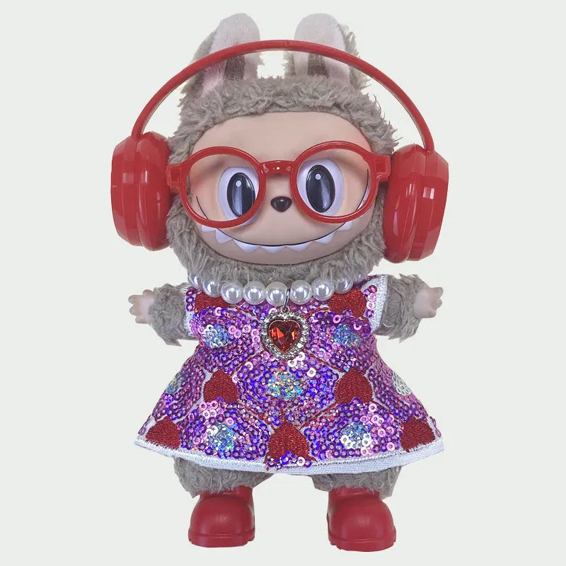 LABUBU clothes Handmade sequined outfit, two-piece jacket and trousers LABUBU accessories Headphones Shoes accessories (no dolls LABUBU clothes Handmade sequined outfit, two-piece jacket and trousers LABUBU accessories Headphones Shoes accessories (no dolls