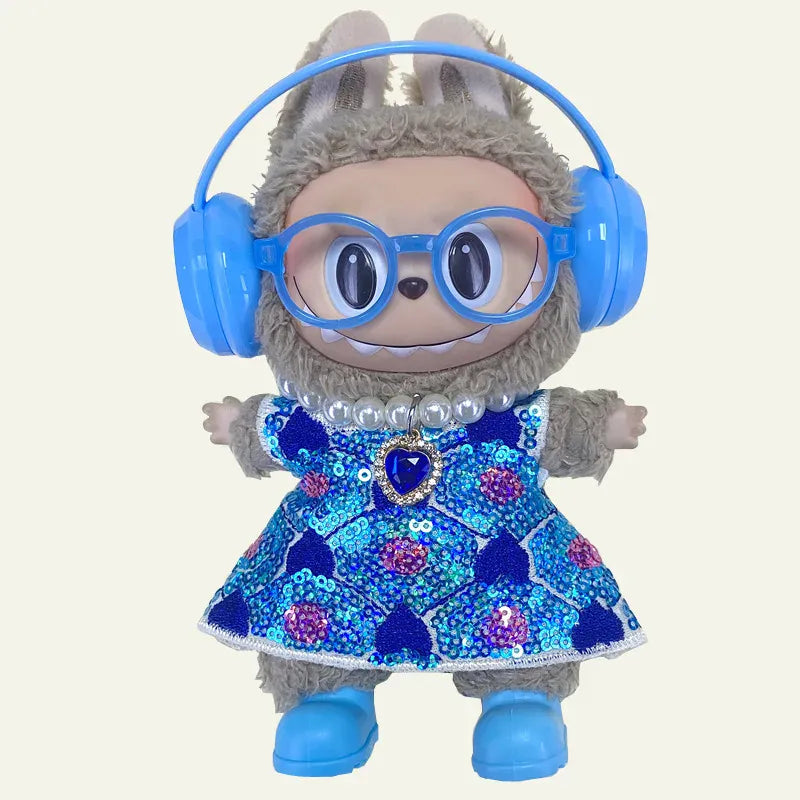 LABUBU clothes Handmade sequined outfit, two-piece jacket and trousers LABUBU accessories Headphones Shoes accessories (no dolls LABUBU clothes Handmade sequined outfit, two-piece jacket and trousers LABUBU accessories Headphones Shoes accessories (no dolls