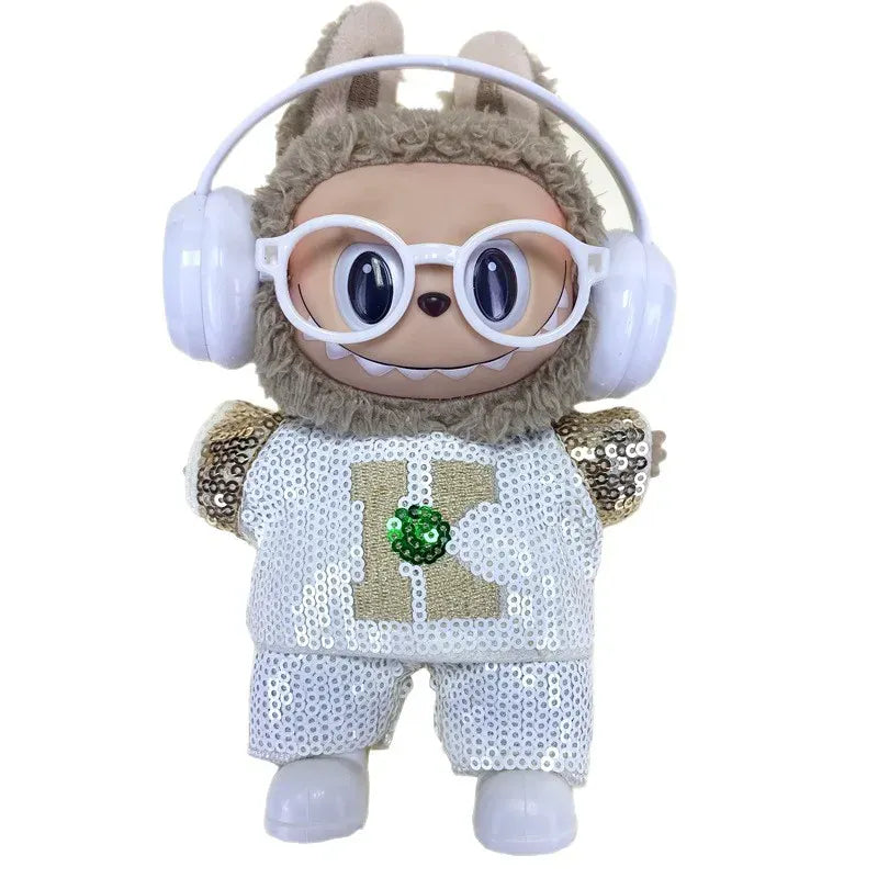 LABUBU clothes Handmade sequined outfit, two-piece jacket and trousers LABUBU accessories Headphones Shoes accessories (no dolls LABUBU clothes Handmade sequined outfit, two-piece jacket and trousers LABUBU accessories Headphones Shoes accessories (no dolls