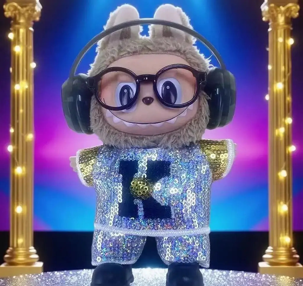 LABUBU clothes Handmade sequined outfit, two-piece jacket and trousers LABUBU accessories Headphones Shoes accessories (no dolls LABUBU clothes Handmade sequined outfit, two-piece jacket and trousers LABUBU accessories Headphones Shoes accessories (no dolls