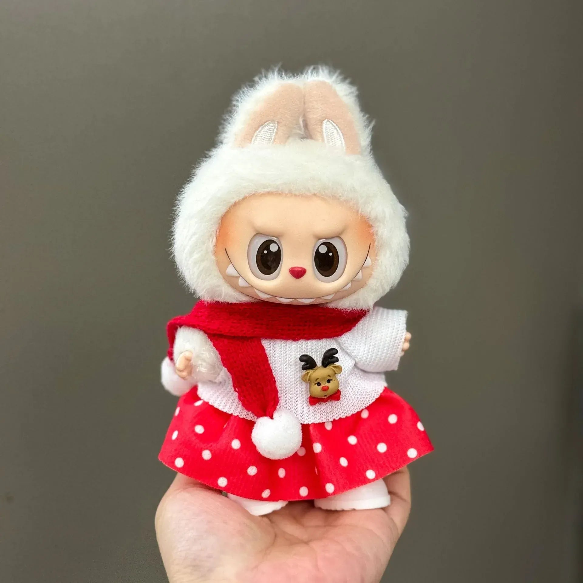 Labubu  Doll Christmas Outfit - Festive Holiday Costume Set, Cute Plush Santa Dress with Accessories for  Dolls (Clothes Only) Labubu  Doll Christmas Outfit - Festive Holiday Costume Set, Cute Plush Santa Dress with Accessories for  Dolls (Clothes Only)