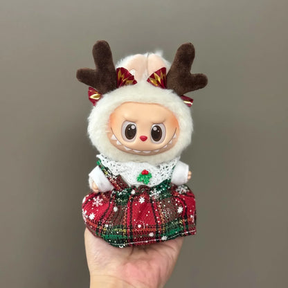 Labubu  Doll Christmas Outfit - Festive Holiday Costume Set, Cute Plush Santa Dress with Accessories for  Dolls (Clothes Only) Labubu  Doll Christmas Outfit - Festive Holiday Costume Set, Cute Plush Santa Dress with Accessories for  Dolls (Clothes Only)
