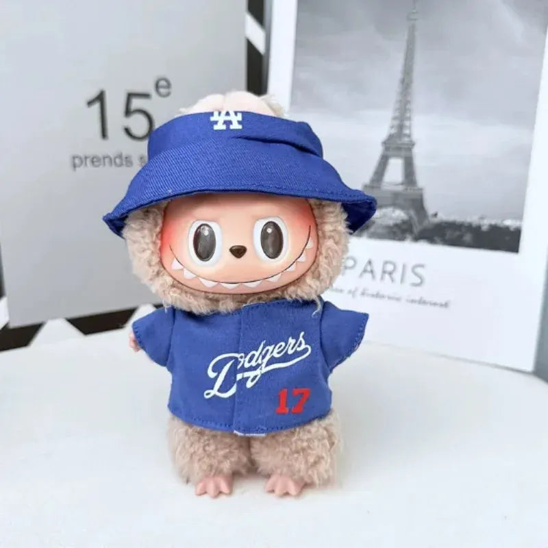 Labubu Doll Clothes 15/17cm High-Energy Baseball Clothes Children'S DIY Doll Accessories Labubu Doll Clothes 15/17cm High-Energy Baseball Clothes Children'S DIY Doll Accessories