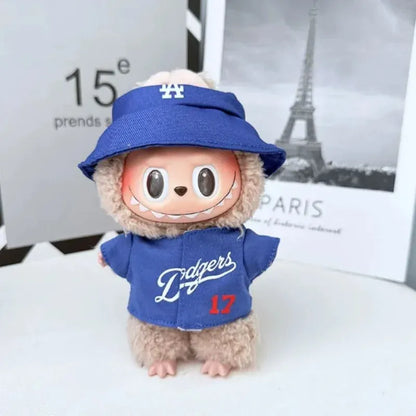 Labubu Doll Clothes 15/17cm High-Energy Baseball Clothes Children'S DIY Doll Accessories Labubu Doll Clothes 15/17cm High-Energy Baseball Clothes Children'S DIY Doll Accessories