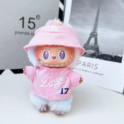 Labubu Doll Clothes 15/17cm High-Energy Baseball Clothes Children'S DIY Doll Accessories Labubu Doll Clothes 15/17cm High-Energy Baseball Clothes Children'S DIY Doll Accessories