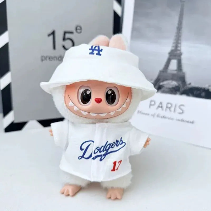 Labubu Doll Clothes 15/17cm High-Energy Baseball Clothes Children'S DIY Doll Accessories Labubu Doll Clothes 15/17cm High-Energy Baseball Clothes Children'S DIY Doll Accessories