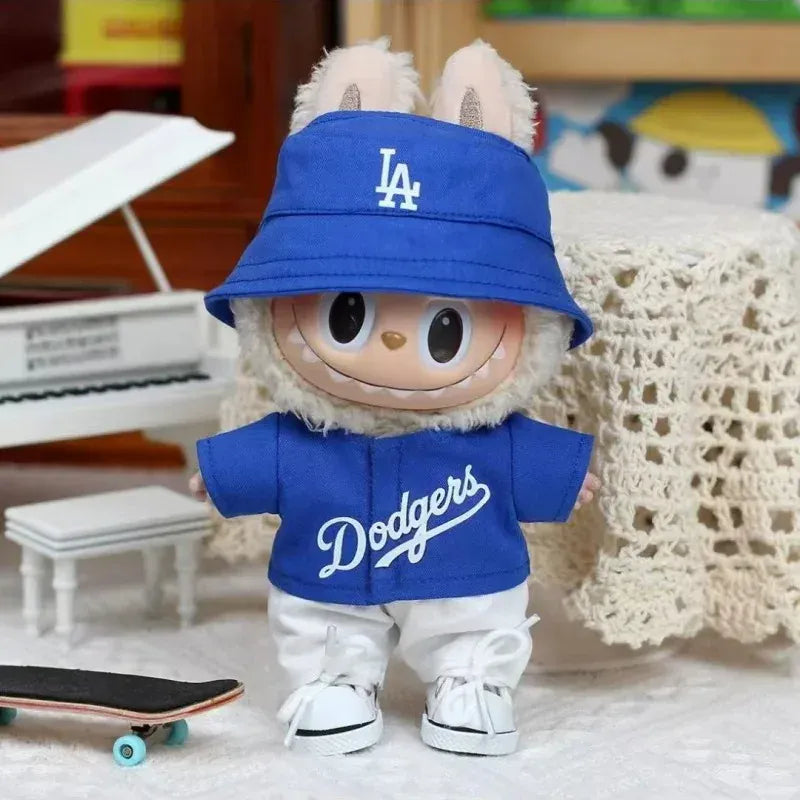 Labubu Doll Clothes 15/17cm High-Energy Baseball Clothes Children'S DIY Doll Accessories Labubu Doll Clothes 15/17cm High-Energy Baseball Clothes Children'S DIY Doll Accessories