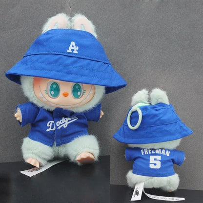Labubu Doll Clothes 15/17cm Labubu Clothes Sitting Party Number 17 Baseball Clothes Children'S Diy Doll Accessories Gift Labubu Doll Clothes 15/17cm Labubu Clothes Sitting Party Number 17 Baseball Clothes Children'S Diy Doll Accessories Gift