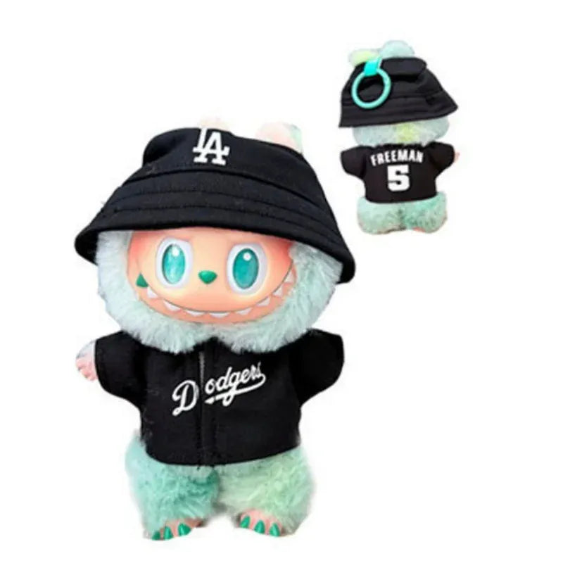 Labubu Doll Clothes 15/17cm Number 17 Baseball Sports Clothes Hat Pants Diy Doll Baseball Fashion Accessories Gift Suit Present Labubu Doll Clothes 15/17cm Number 17 Baseball Sports Clothes Hat Pants Diy Doll Baseball Fashion Accessories Gift Suit Present