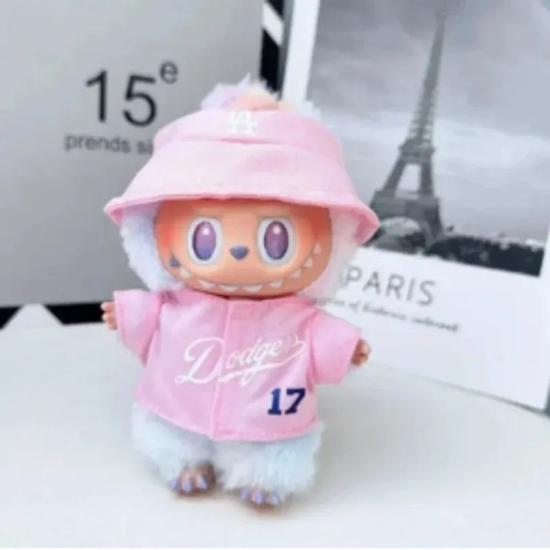 Labubu Doll Clothes 15/17cm Number 17 Baseball Sports Clothes Hat Pants Diy Doll Baseball Fashion Accessories Gift Suit Present Labubu Doll Clothes 15/17cm Number 17 Baseball Sports Clothes Hat Pants Diy Doll Baseball Fashion Accessories Gift Suit Present