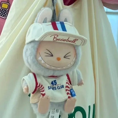 Labubu Doll Clothes 15/17cm Number 17 Baseball Sports Clothes Hat Pants Diy Doll Baseball Fashion Accessories Gift Suit Present Labubu Doll Clothes 15/17cm Number 17 Baseball Sports Clothes Hat Pants Diy Doll Baseball Fashion Accessories Gift Suit Present