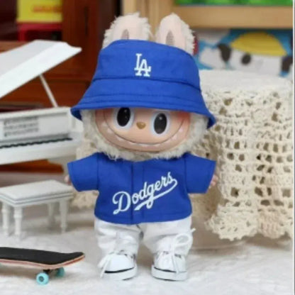 Labubu Doll Clothes 15/17cm Number 17 Baseball Sports Clothes Hat Pants Diy Doll Baseball Fashion Accessories Gift Suit Present Labubu Doll Clothes 15/17cm Number 17 Baseball Sports Clothes Hat Pants Diy Doll Baseball Fashion Accessories Gift Suit Present