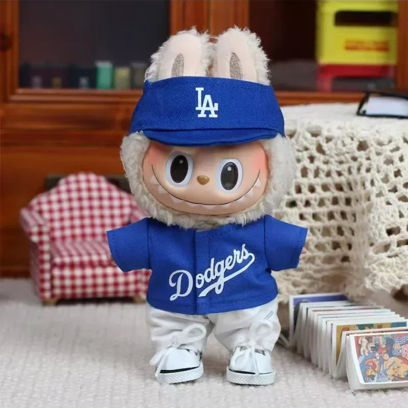 Labubu Doll Clothes 15/17cm Number 17 Baseball Sports Clothes Hat Pants Diy Doll Baseball Fashion Accessories Gift Suit Present Labubu Doll Clothes 15/17cm Number 17 Baseball Sports Clothes Hat Pants Diy Doll Baseball Fashion Accessories Gift Suit Present