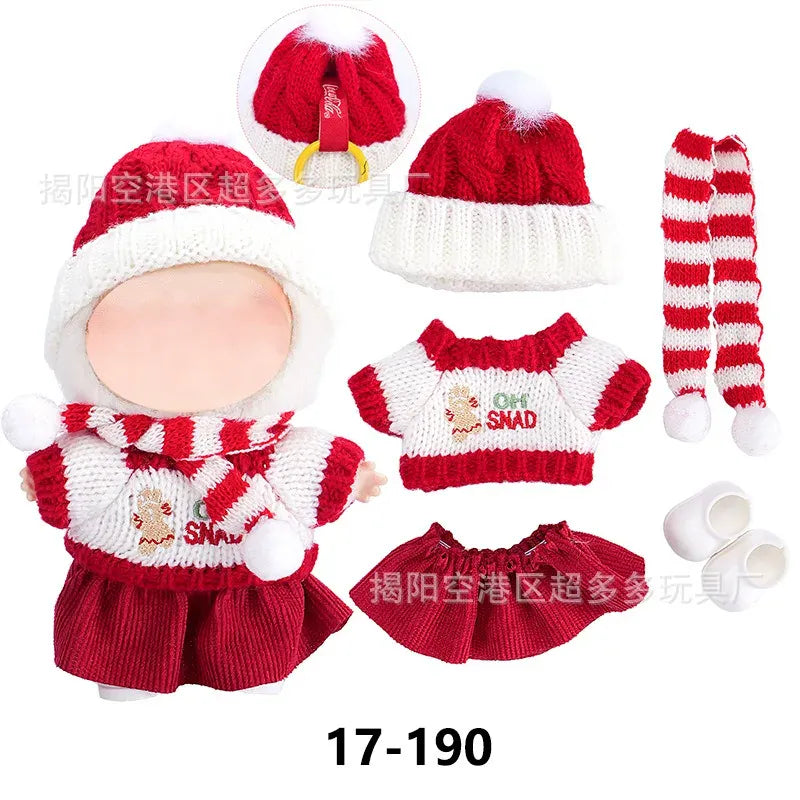 Labubu Doll Clothes - Plush Christmas Costume Set Labubu Doll Clothes - Plush Christmas Costume Set