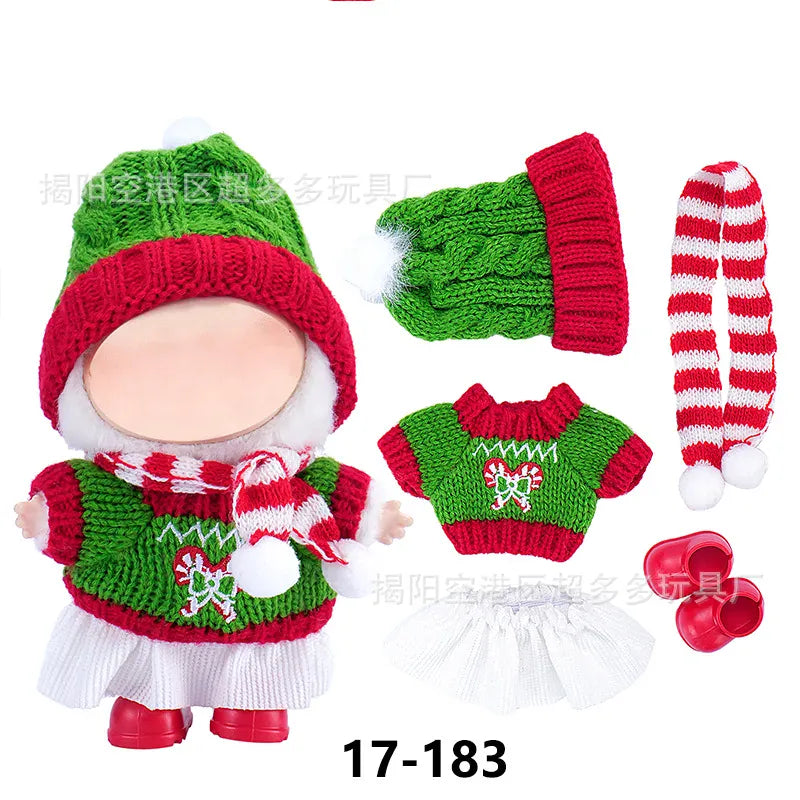 Labubu Doll Clothes - Plush Christmas Costume Set Labubu Doll Clothes - Plush Christmas Costume Set