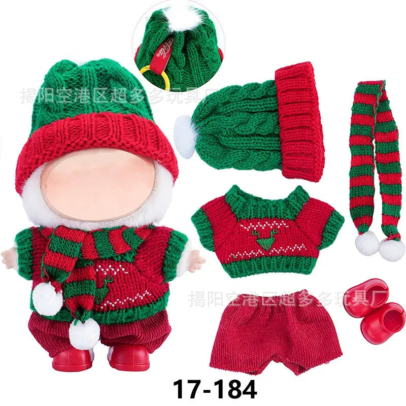 Labubu Doll Clothes - Plush Christmas Costume Set Labubu Doll Clothes - Plush Christmas Costume Set