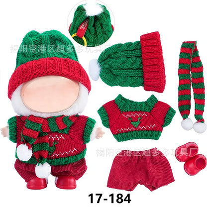 Labubu Doll Clothes - Plush Christmas Costume Set Labubu Doll Clothes - Plush Christmas Costume Set