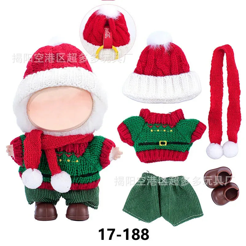 Labubu Doll Clothes - Plush Christmas Costume Set Labubu Doll Clothes - Plush Christmas Costume Set