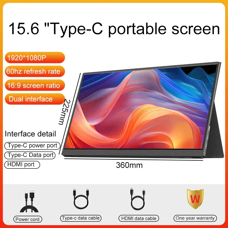 Lanlipu14'15.6'16inch Portable Monitor Exten sion Ultra-thin Second Screen 1920*1200P For PC/Cell phone Xbox Switch PS4/5 Laptop Lanlipu14'15.6'16inch Portable Monitor Exten sion Ultra-thin Second Screen 1920*1200P For PC/Cell phone Xbox Switch PS4/5 Laptop