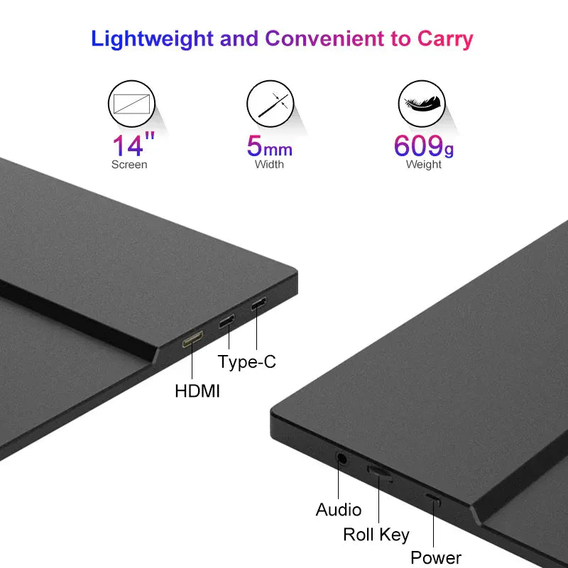 Lanlipu14'15.6'16inch Portable Monitor Exten sion Ultra-thin Second Screen 1920*1200P For PC/Cell phone Xbox Switch PS4/5 Laptop Lanlipu14'15.6'16inch Portable Monitor Exten sion Ultra-thin Second Screen 1920*1200P For PC/Cell phone Xbox Switch PS4/5 Laptop