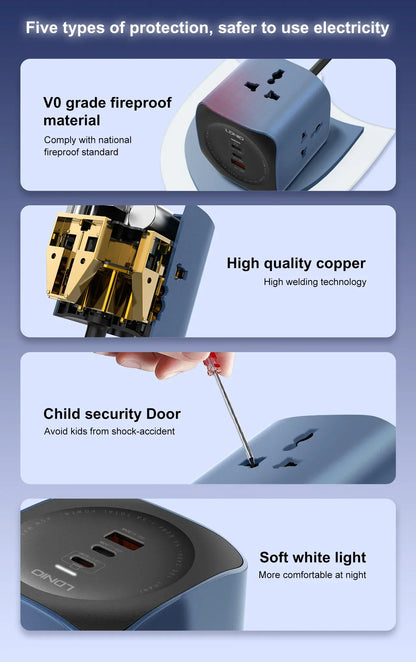 LDNIO Cube 65W Charging Stations LDNIO Cube 65W Charging Stations