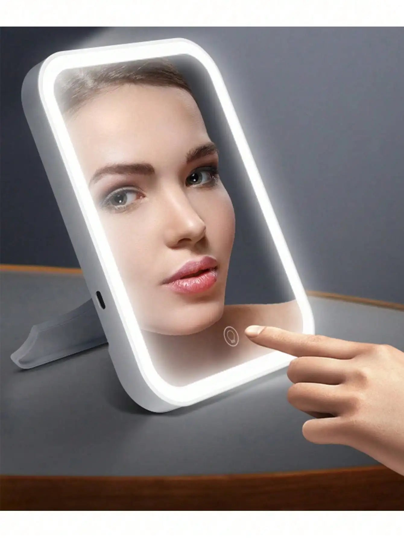 LED Makeup Mirror With Adjustable Dimming, Rotating & Storage - USB Vanity Mirror LED Makeup Mirror With Adjustable Dimming, Rotating & Storage - USB Vanity Mirror