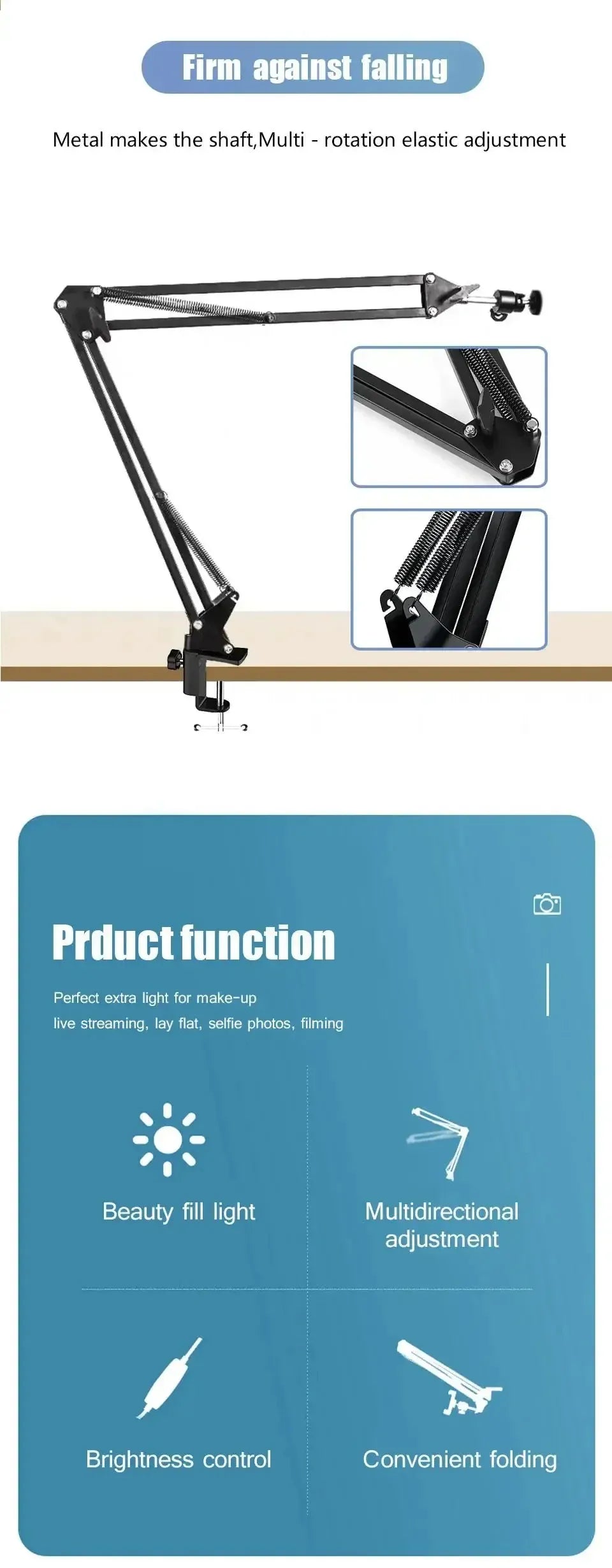 LED Photography Light Selfie Lights Conference Lighting Photo Studio Lamp With Scissor Arm Stand For Zoom YouTube Live Streaming LED Photography Light Selfie Lights Conference Lighting Photo Studio Lamp With Scissor Arm Stand For Zoom YouTube Live Streaming