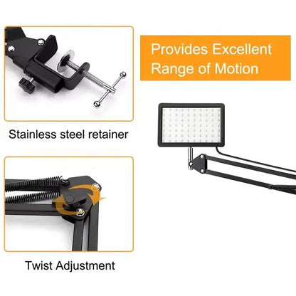 LED Photography Light Selfie Lights Conference Lighting Photo Studio Lamp With Scissor Arm Stand For Zoom YouTube Live Streaming LED Photography Light Selfie Lights Conference Lighting Photo Studio Lamp With Scissor Arm Stand For Zoom YouTube Live Streaming