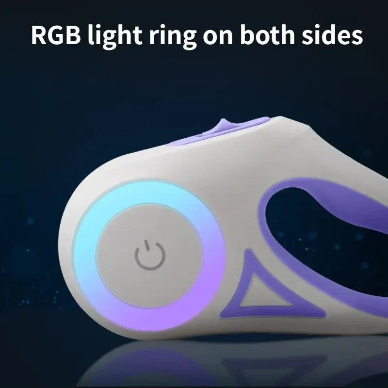 LED Retractable Dog Leash with Flashlight & RGB Ring – 3m & 5m | Wahooly LED Retractable Dog Leash with Flashlight & RGB Light Ring – 3m & 5m