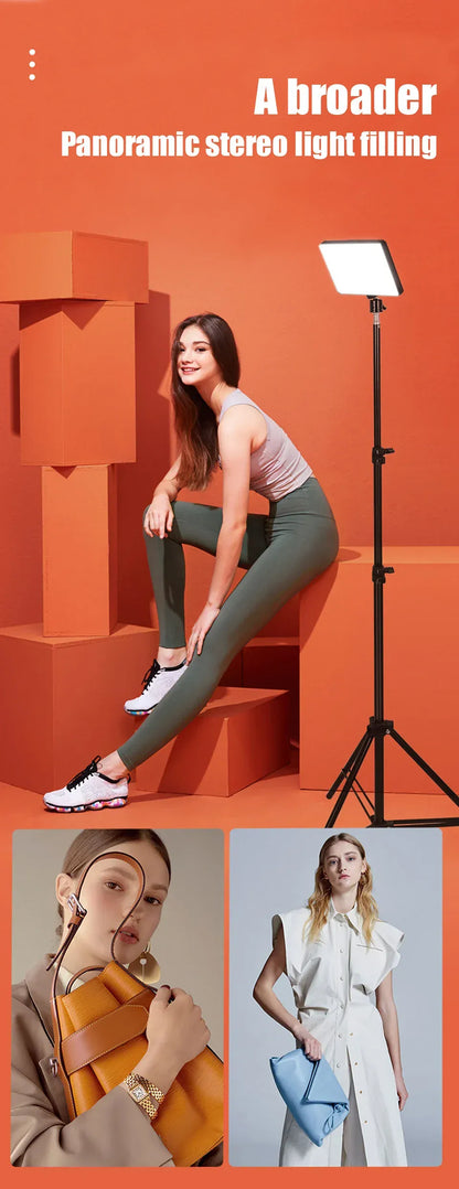 LED Video Lights Conference Photography Lighting Selfie Light Photo Studio Lamp With Tripod for Shoot Live Streaming TikTok Zoom LED Video Lights Conference Photography Lighting Selfie Light Photo Studio Lamp With Tripod for Shoot Live Streaming TikTok Zoom