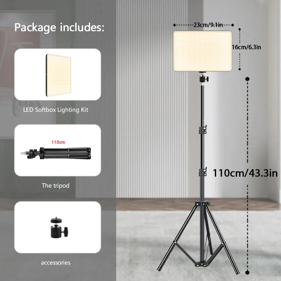 LED Video Lights Conference Photography Lighting Selfie Light Photo Studio Lamp With Tripod for Shoot Live Streaming TikTok Zoom LED Video Lights Conference Photography Lighting Selfie Light Photo Studio Lamp With Tripod for Shoot Live Streaming TikTok Zoom