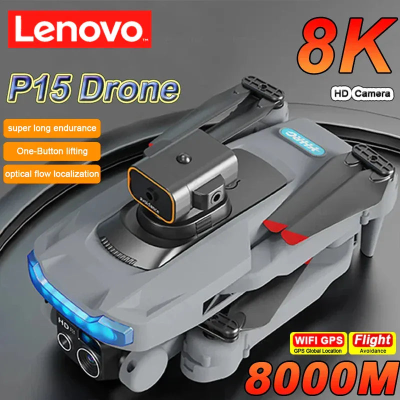 Lenovo P15 Drone Professional 8K 5G GPS Dual Camera Obstacle Avoidance Optical Flow Positioning RC For Adult and Child Toys Lenovo P15 Drone Professional 8K 5G GPS Dual Camera Obstacle Avoidance Optical Flow Positioning RC For Adult and Child Toys