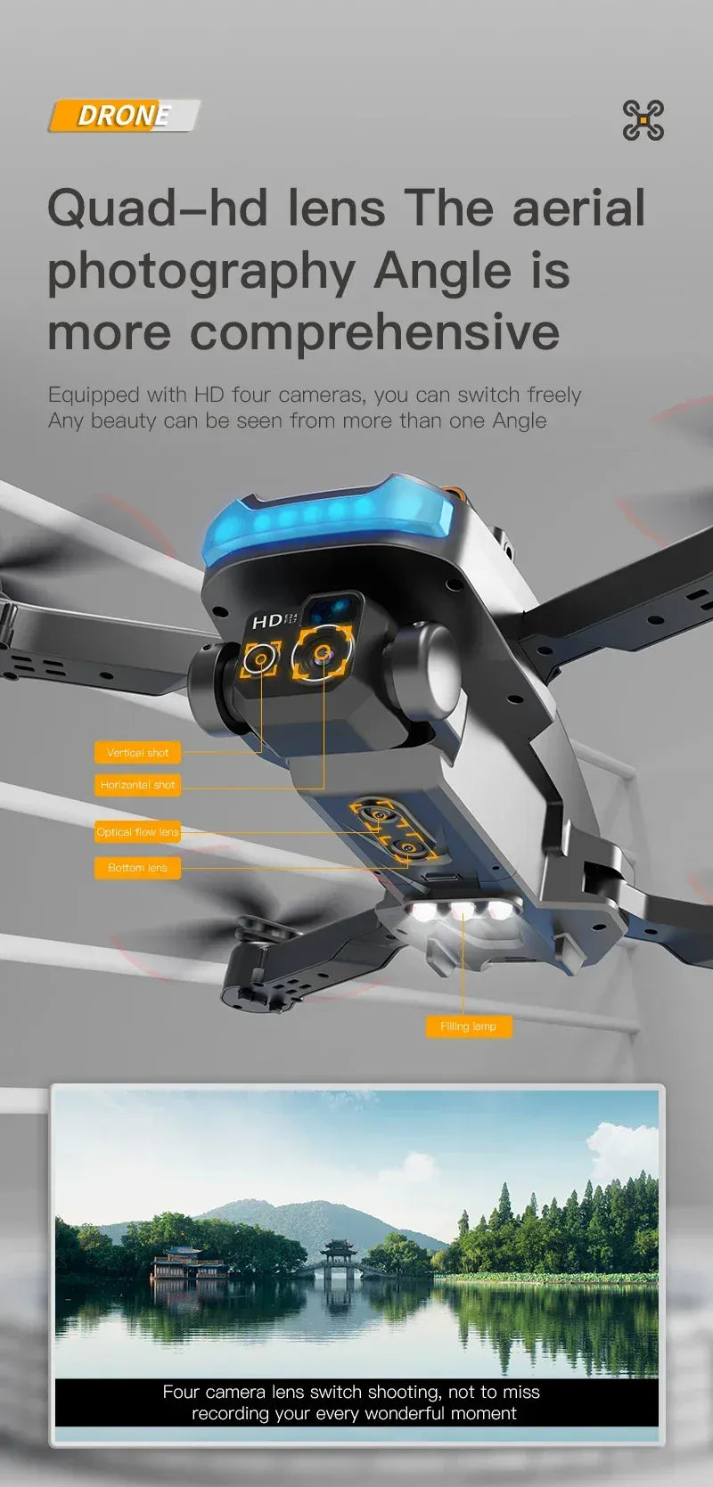 Lenovo P15 Drone Professional 8K 5G GPS Dual Camera Obstacle Avoidance Optical Flow Positioning RC For Adult and Child Toys Lenovo P15 Drone Professional 8K 5G GPS Dual Camera Obstacle Avoidance Optical Flow Positioning RC For Adult and Child Toys
