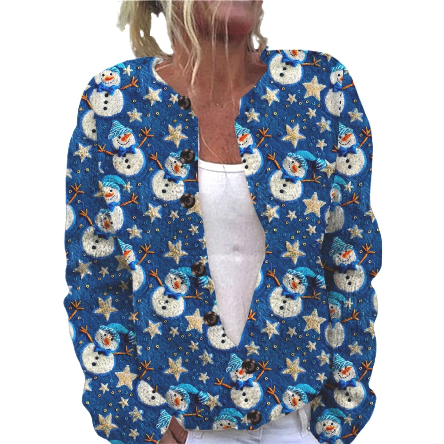 Ll-Yk1 Halloween Cardigan Round Neck Long-Sleeved 3D Printed Sweater European and American Cross-Border Casual Women's Clothing Amazon Theme Ll-Yk1 Halloween Cardigan Round Neck Long-Sleeved 3D Printed Sweater European and American Cross-Border Casual Women's Clothing Amazon Theme