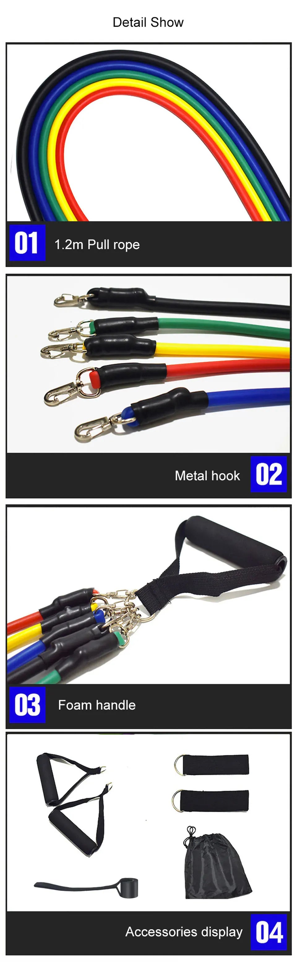 LOOGDEEL 11PCS/Set Resistance Bands Pedal Excercise Body Training Workout Women Men Fitness Yoga Pull Rope Exercises Latex Tubes LOOGDEEL 11PCS/Set Resistance Bands Pedal Excercise Body Training Workout Women Men Fitness Yoga Pull Rope Exercises Latex Tubes