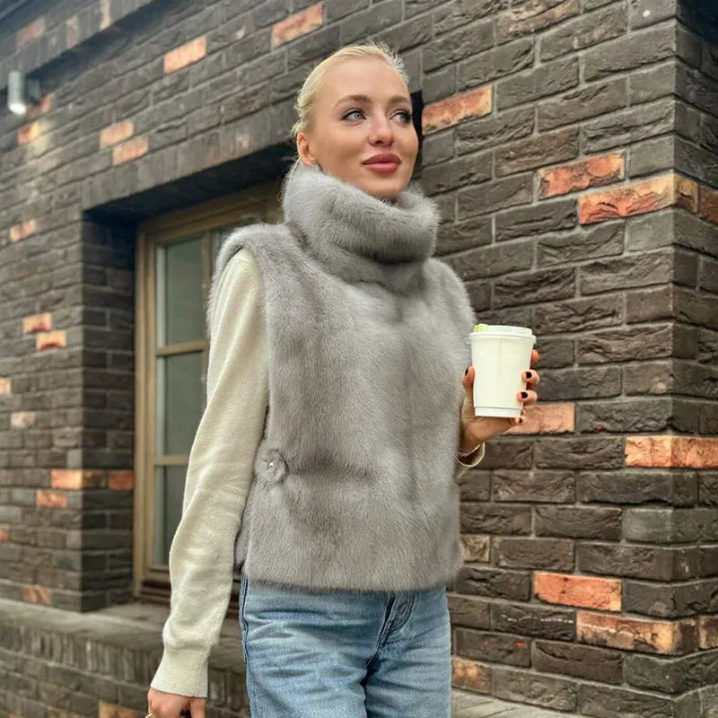 Loose Fit Faux Fur Vest - Sleeveless Winter Waistcoat | Wahooly Loose Fit Faux Fur Vest - Sleeveless Winter Waistcoat for Women