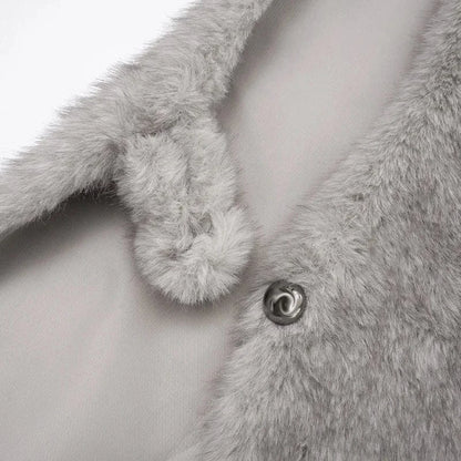 Loose Fit Faux Fur Vest - Sleeveless Winter Waistcoat | Wahooly Loose Fit Faux Fur Vest - Sleeveless Winter Waistcoat for Women