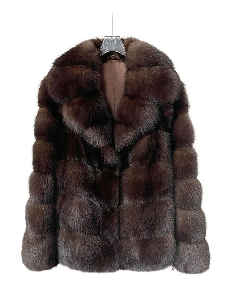 Luxury Designer Mink Coat Woman Autumn Winter Lapel Furry Brown Faux Fur Coat Woman Clothes Chic Elegant Faux Fur Jacket Luxury Designer Mink Coat Woman Autumn Winter Lapel Furry Brown Faux Fur Coat Woman Clothes Chic Elegant Faux Fur Jacket