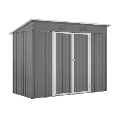 LZBEITEM 4' x 8' Metal Outdoor Storage Shed LZBEITEM 4' x 8' Metal Outdoor Storage Shed