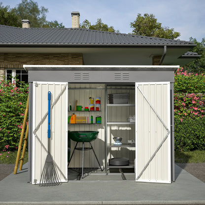 LZBEITEM 4' x 8' Metal Outdoor Storage Shed LZBEITEM 4' x 8' Metal Outdoor Storage Shed