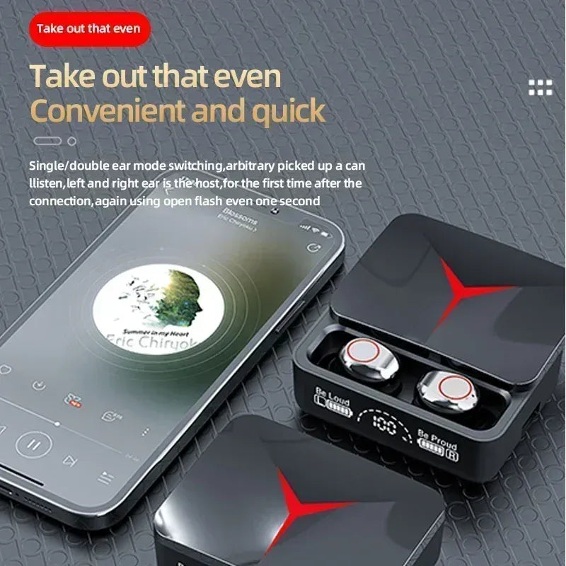 M90 Wireless Earbuds – TWS Bluetooth HiFi Stereo Touch Control with Mic | Wahooly M90 Wireless Earbuds – TWS Bluetooth 5.0 HiFi Stereo with Touch Control, Mic & Sport Fit