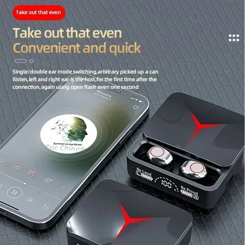 M90 Wireless Earbuds – TWS Bluetooth HiFi Stereo Touch Control with Mic | Wahooly M90 Wireless Earbuds – TWS Bluetooth 5.0 HiFi Stereo with Touch Control, Mic & Sport Fit