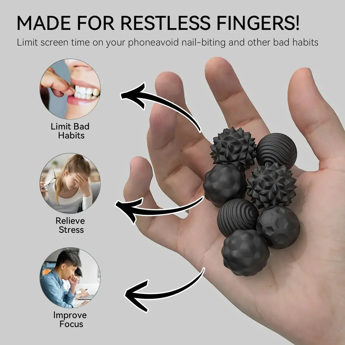 Magnetic Silicone Fidget Balls | Stress Relief & Focus Toy for Adults Magnetic Silicone Fidget Balls | Stress Relief & Focus Toy for Adults