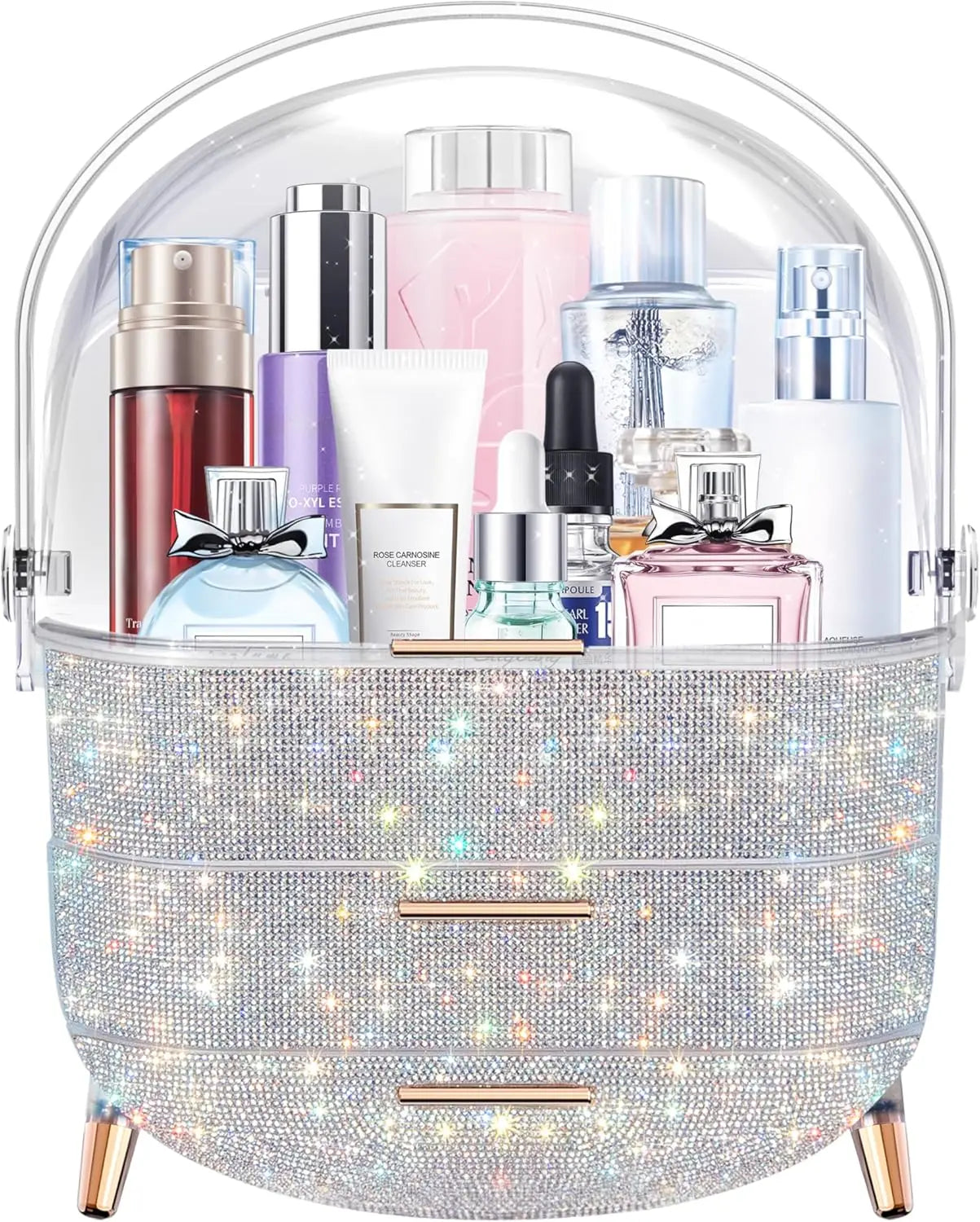 Makeup Organizer with 2 Drawers and Brush Storage Box Makeup Organizer with 2 Drawers and Brush Storage Box