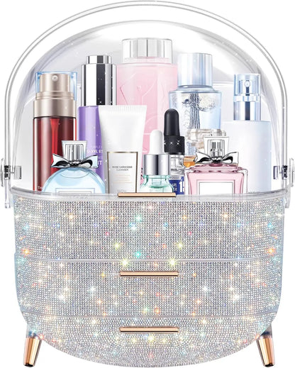 Makeup Organizer with 2 Drawers and Brush Storage Box Makeup Organizer with 2 Drawers and Brush Storage Box