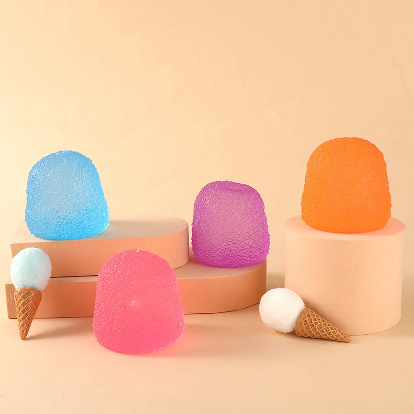 Maltose Stress Relief Ball | Pinch Sound Slow Rebound Fidget Toy Maltose Stress Relief Ball Stress Relief Toy Pinch Music Stress Relief Tool Slow Rebound Toy